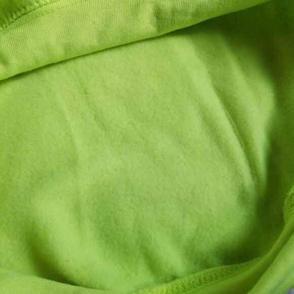 Six Flags Wonder Woman DC Comics Neon Green Pullover Crew Neck Youth XL Sweater - Picture 7 of 7